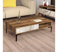 Hanah Home Istanbul Mesa de centro Nogal y Blanco