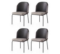Hanah Home Juego de 4 sillas Dore - 196 V4 Oro, Negro, Gris