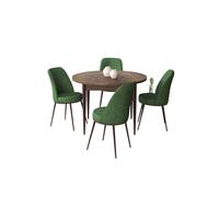 Hanah Home Juego de Mesa y Sillas de Comedor Tor - Barroco, Caqui