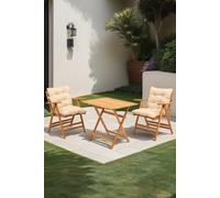 Hanah Home Juego de Mesa y Sillas de Jardín My025 en Madera de Haya