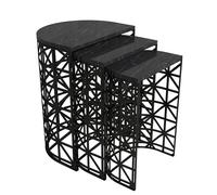 Hanah Home Juego de mesas nido Stil - Black Marble en Negro