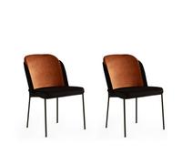 Hanah Home Juego de Sillas DR - 147 V2 Rojo Teja y Negro