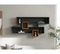 Hanah Home Karen Estantería de Pared Nogal y Antracita