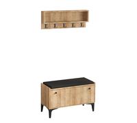 Hanah Home Lena Armario para Zapatos Roble con Perchero