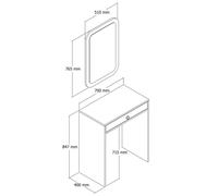 Hanah Home Lizbon Mirror Blanco