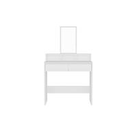 Hanah Home Luna Mesa de Maquillaje Blanca con Espejo