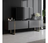 Hanah Home Luxe Soporte de TV Antracita y Oro