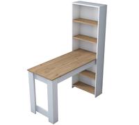 Hanah Home Mesa de Cocina Escandinava Nogal y Blanco