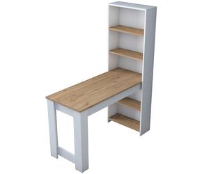 Hanah Home Mesa de Cocina Escandinava Nogal y Blanco
