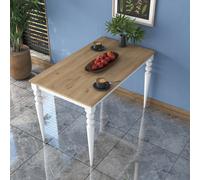 Hanah Home Mesa de Comedor JA104 - 2598 Nogal y Blanco
