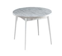 Hanah Home Mesa de Comedor Redonda Stil Antik - Antiguo y Blanco