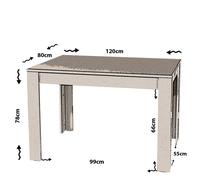 Hanah Home Mesa de Comedor Single 120 - Roble