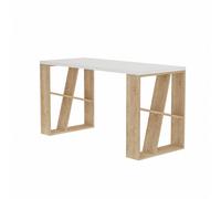 Hanah Home Mesa de Estudio Blanco y Roble