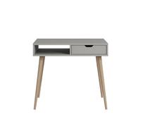 Hanah Home Mesa de Estudio Gris y Madera con Estantes