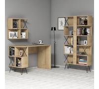 Hanah Home Mesa de estudio y estantería Extra 2 - Oak
