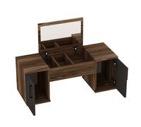 Hanah Home Mesa de Maquillaje Nogal Claro y Antracita