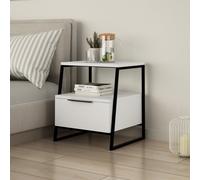 Hanah Home Mesilla de noche Pal - White v2 Blanco y Negro