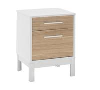 Hanah Home Mesilla de noche Roble y Blanco