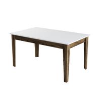 Hanah Home Milan 514 Mesa de Comedor Nogal y Blanco