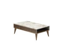 Hanah Home Milan - Juego de Muebles para Sala Nogal y Blanco