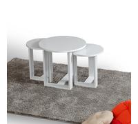 Hanah Home Mira - Mesa Nido Blanca (3 piezas)
