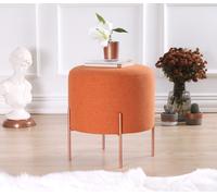 Hanah Home, modelo Copper 42 - Naranja, reposapiés y bancos, otomán, color naranja, algodón, 40 x 42 x 40 cm