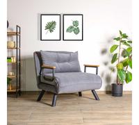Hanah Home, modelo Sando Single - Gris, sofás cama, sofá cama de una plaza, gris, poliéster, 67 x 78 x 78 cm