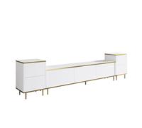 Hanah Home Mueble de TV Imaj Blanco y Dorado