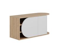 Hanah Home Nova Shoe Bench - Roble y Blanco