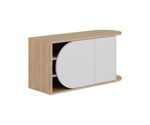 Hanah Home Nova Shoe Bench - Roble y Blanco