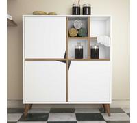 Hanah Home Pulse Armario Multiusos Blanco y Nogal