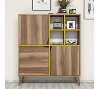 Hanah Home Pulse Armario Multiusos Nogal y Amarillo