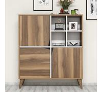 Hanah Home Pulse Armario Multiusos Nogal y Blanco