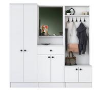 Hanah Home Recibidor Escandinavo M3 - 1559 Blanco con Espejo