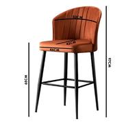 Hanah Home Rubi - Cream Juego de 2 Taburetes de Bar