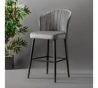 Hanah Home Rubi - Grey Juego de 4 Taburetes de Bar