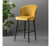 Hanah Home Rubi - Yellow Juego de 2 Taburetes de Bar