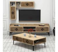 Hanah Home Samba - Conjunto de muebles de salón Roble