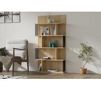 Hanah Home Sapphire Bookshelf, 80 cm x 160 cm x 21,8 cm | Tablero de partículas Recubierto de melamina 100% melamina, 18 mm de Grosor | Wall Mountable, solución de Almacenamiento Elegante para