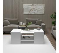 Hanah Home Sartos Mesa de Centro y Mesas Auxiliares - Blanco