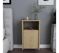 Hanah Home Scandinavian Oak Nightstand, 36 x 25,3 x 61,4 cm | 100% melamina revestida de partículas, 18 mm de Grosor, decoración de Hotel y Cabina