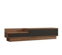 Hanah Home Scandinavian TV Stand, Atlantic Pine & Anthracite, 160 x 35 x 35 cm | 100% melamina revestida, 18 mm de Grosor | Diseño Elegante con Almacenamiento Adicional y refugios