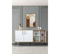 Hanah Home Şile 4611 Consola Roble Zafiro y Blanco