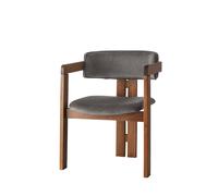 Hanah Home Sillón de Terciopelo CO - 029 Nogal y Antracita