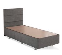Hanah Home Somier y Cabecero de Cama Individual con Arcón, Gris (90 x 190 cm)