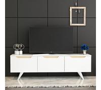 Hanah Home Soporte de televisión, Melamina, Roble Blanco, Talla única