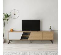 Hanah Home Soporte de TV Fiona - Roble, Blanco
