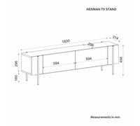 Hanah Home Soporte de TV Herman - Walnut