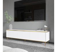 Hanah Home Soporte de TV Imaj Blanco y Dorado