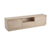 Hanah Home Soporte para TV Elegante y Resistente, travertino, 160 x 42 x 18 cm, Fabricado con Tablero de partículas Recubierto de melamina 100%, Grosor: 18 mm, Espacios de Estudio y oficinas